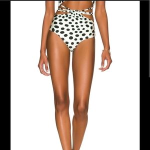 NWT Bossa Cutout Bikini Bottom in Black & White PatBO